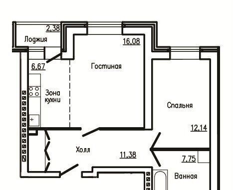 квартира городской округ Зарайск п Масловский Новомосковский административный округ, Жемчужная ул., 1к 2, Москва, поселение Филимонковское фото 10