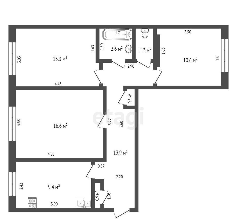 квартира г Стерлитамак Уральский ул Имая Насыри 2 фото 15