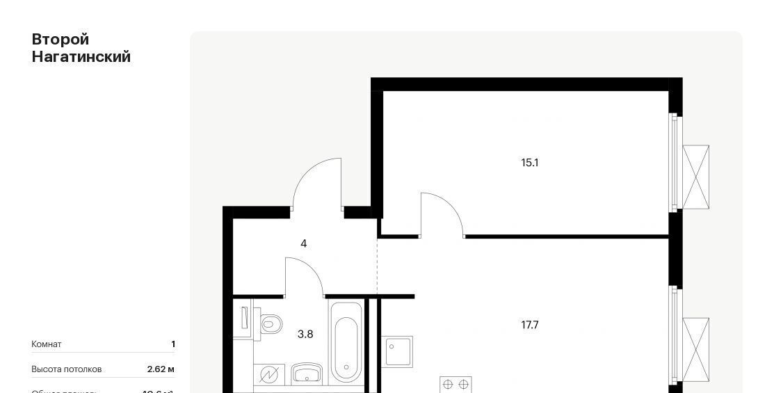 квартира г Москва метро Нагатинская Второй Нагатинский к 1. 2 фото 1