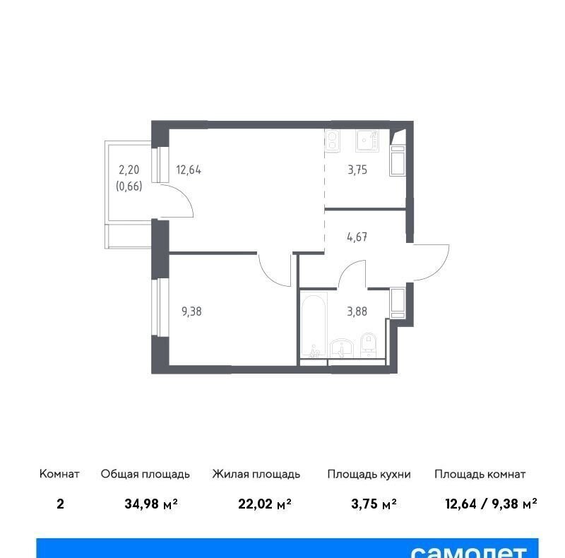 квартира ЖК «Пятницкие Луга», корп. 2. 1, Красногорск, д. Юрлово фото 1