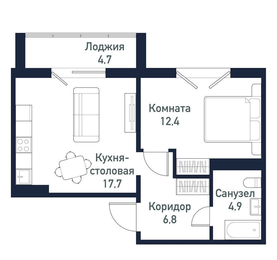 квартира р-н Сосновский п Терема д. 43, Челябинск фото 1