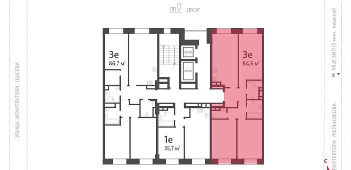 квартира г Москва метро ЗИЛ ул Архитектора Щусева 5 ЖК «ЗИЛАРТ» корп. 1 фото 2