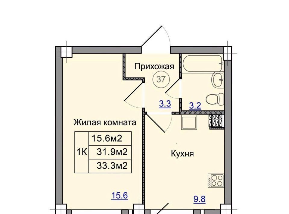 квартира р-н Псковский д Борисовичи ул Анатолия Слинина 2 Завеличенская волость фото 1