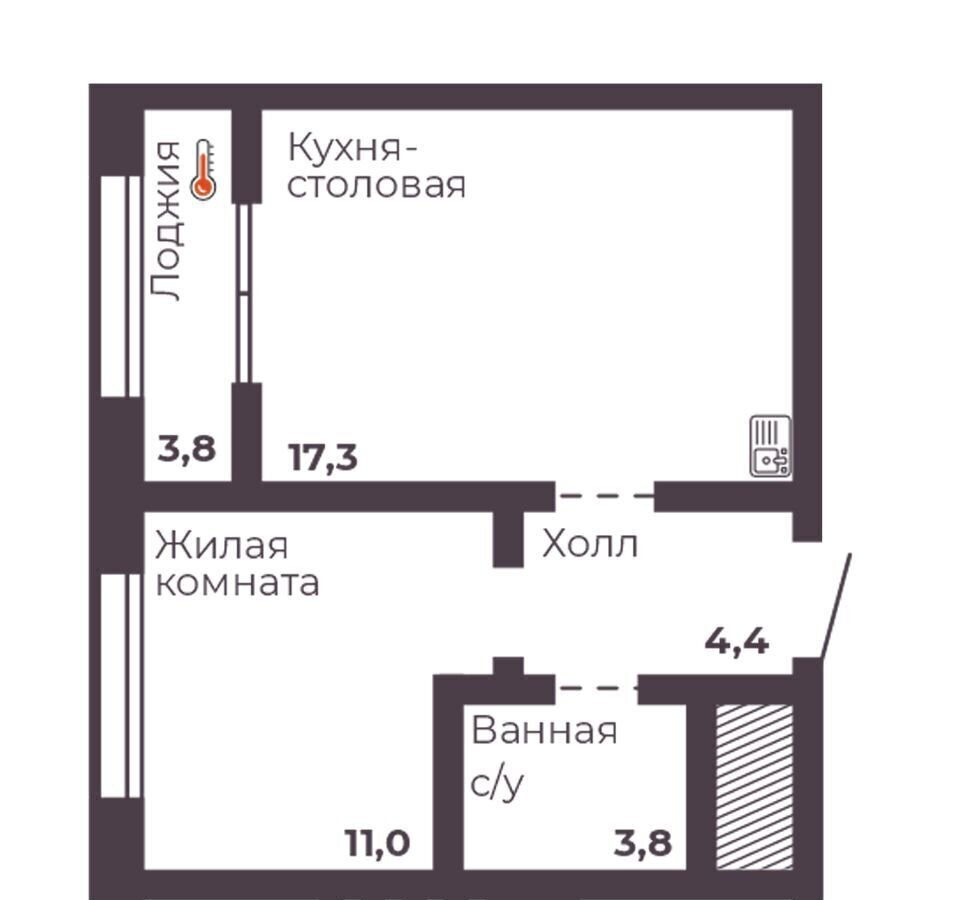 квартира г Челябинск р-н Тракторозаводский пр-кт Ленина 1 ЖК Ленина 4 фото 1