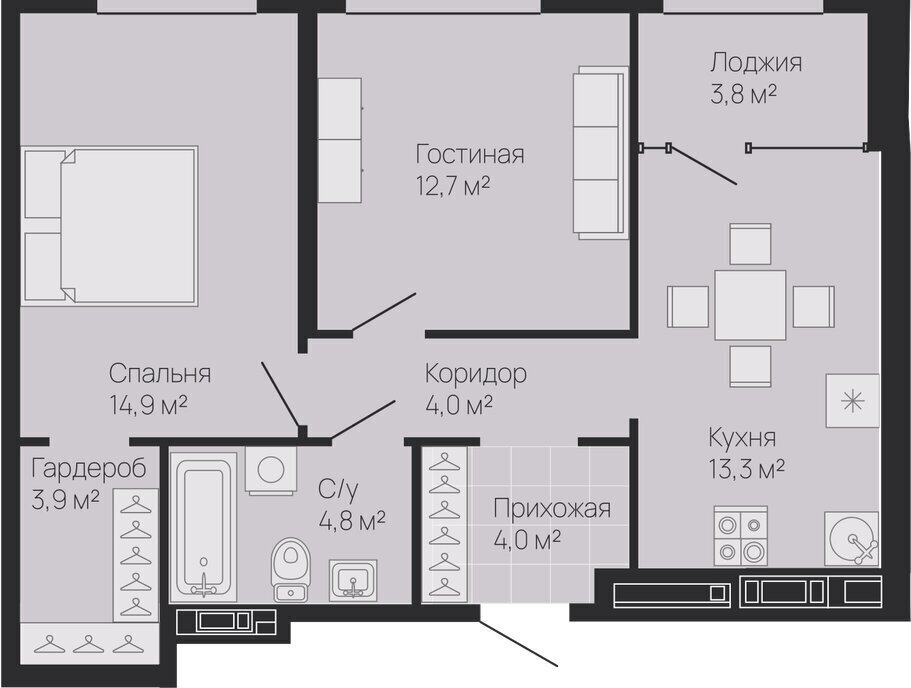 квартира г Нижний Новгород р-н Советский Горьковская Клубный дом «Резиденция» жилой комплекс Резиденция фото 1