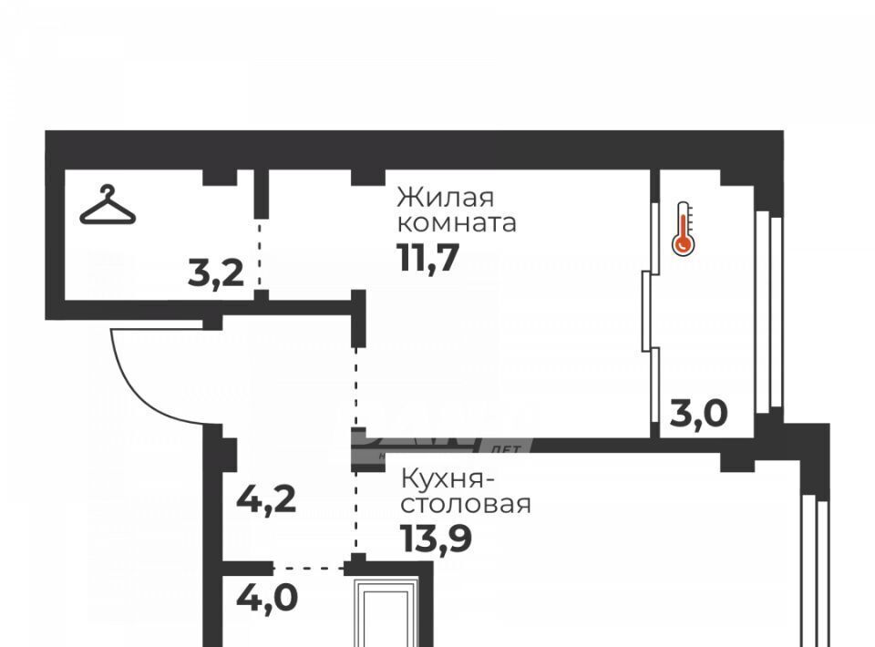 квартира г Челябинск р-н Калининский ул Братьев Кашириных 80 фото 2