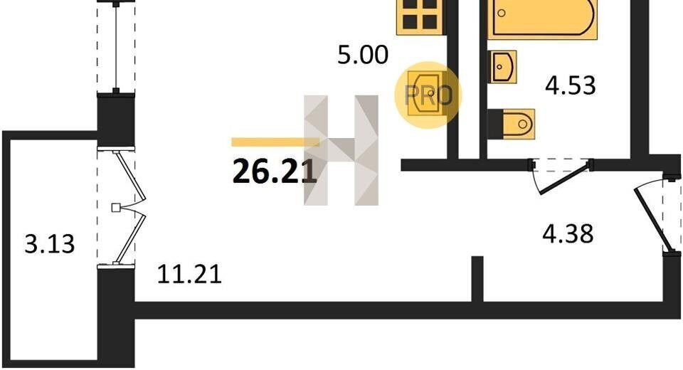 квартира г Ижевск р-н Первомайский Центральный ул Красная 118к/2 фото 1