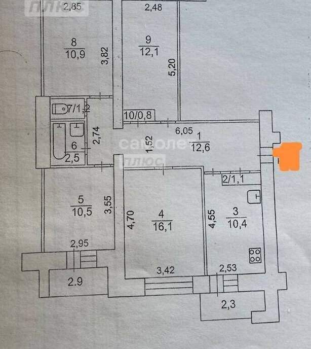 квартира г Комсомольск-на-Амуре ул Дзержинского 38 фото 24