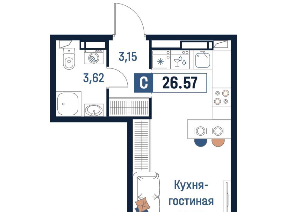 квартира р-н Всеволожский г Мурино Девяткино фото 1