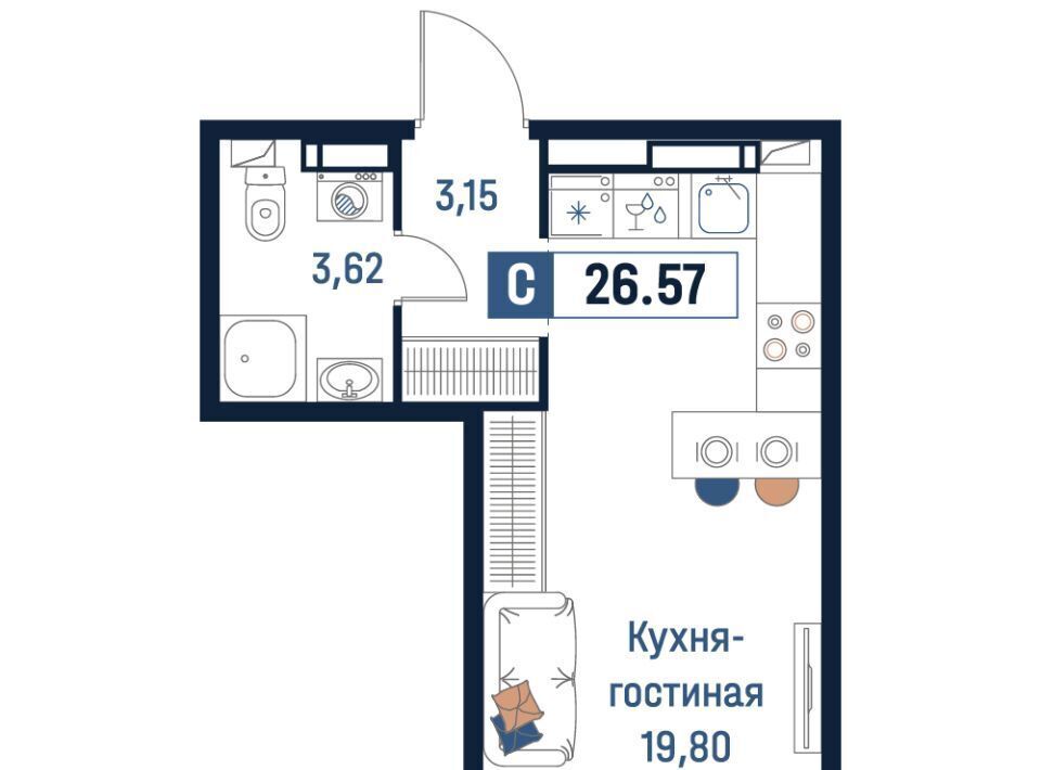 квартира р-н Всеволожский г Мурино Девяткино фото 1