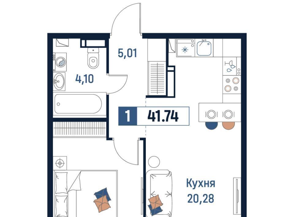 квартира р-н Всеволожский г Мурино Девяткино фото 1