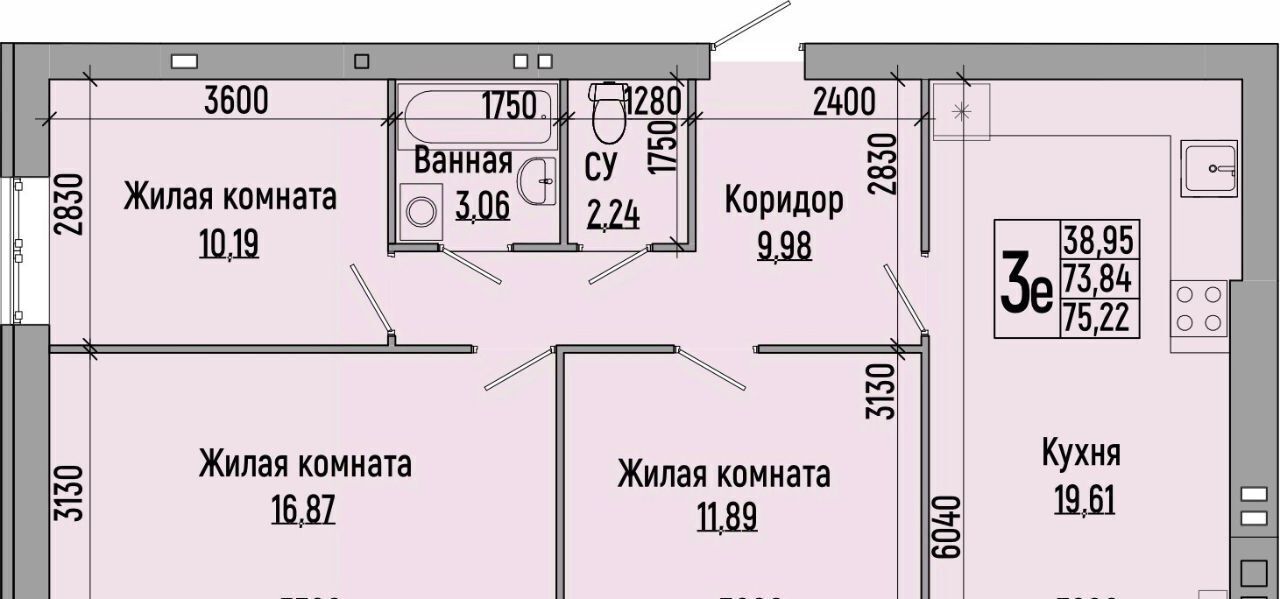 квартира г Волгоград р-н Советский жилой район Долина-2 жилрайон фото 1