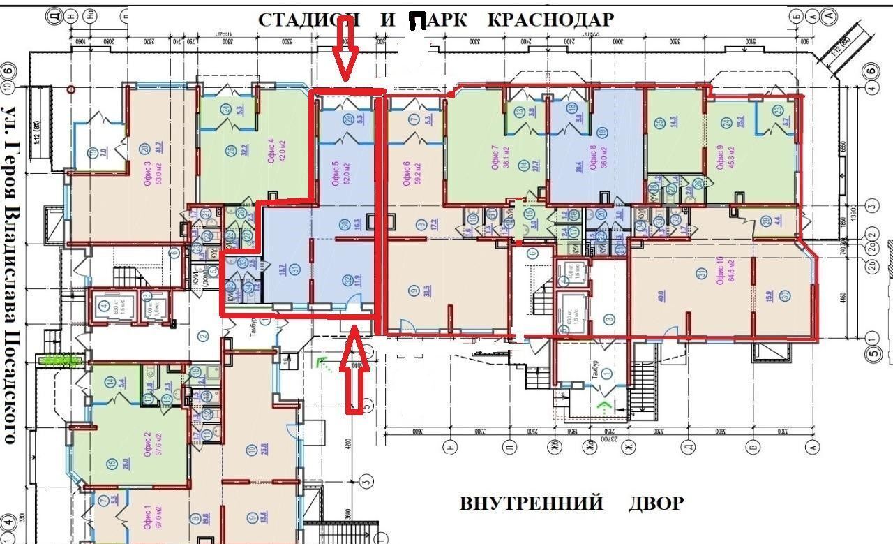 свободного назначения г Краснодар р-н Прикубанский ул Героев-Разведчиков 6к/1 фото 6