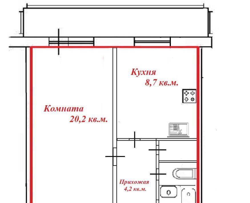 квартира г Санкт-Петербург метро Гражданский Проспект пр-кт Гражданский 129к/1 фото 19