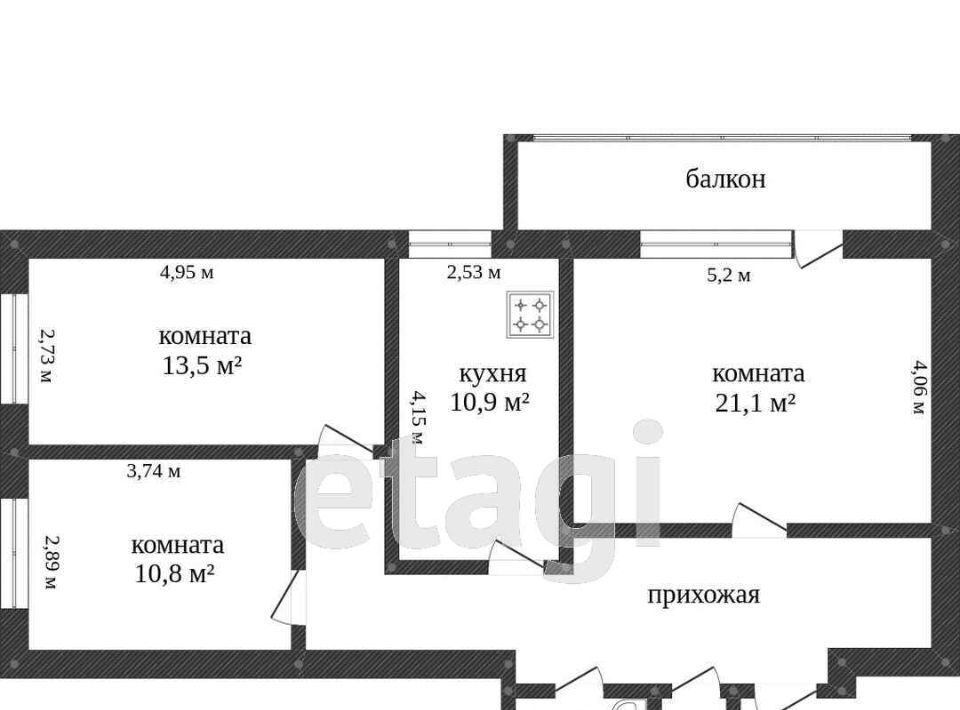 квартира г Белгород Западный ул Губкина 17б фото 28