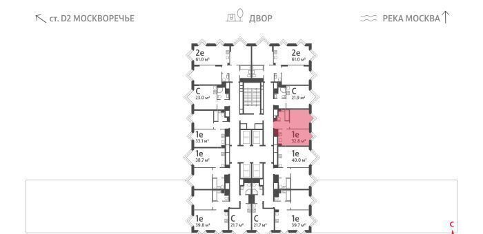 квартира г Москва метро Борисово ул Борисовские Пруды 1 ЖК «WAVE» муниципальный округ Москворечье-Сабурово фото 2