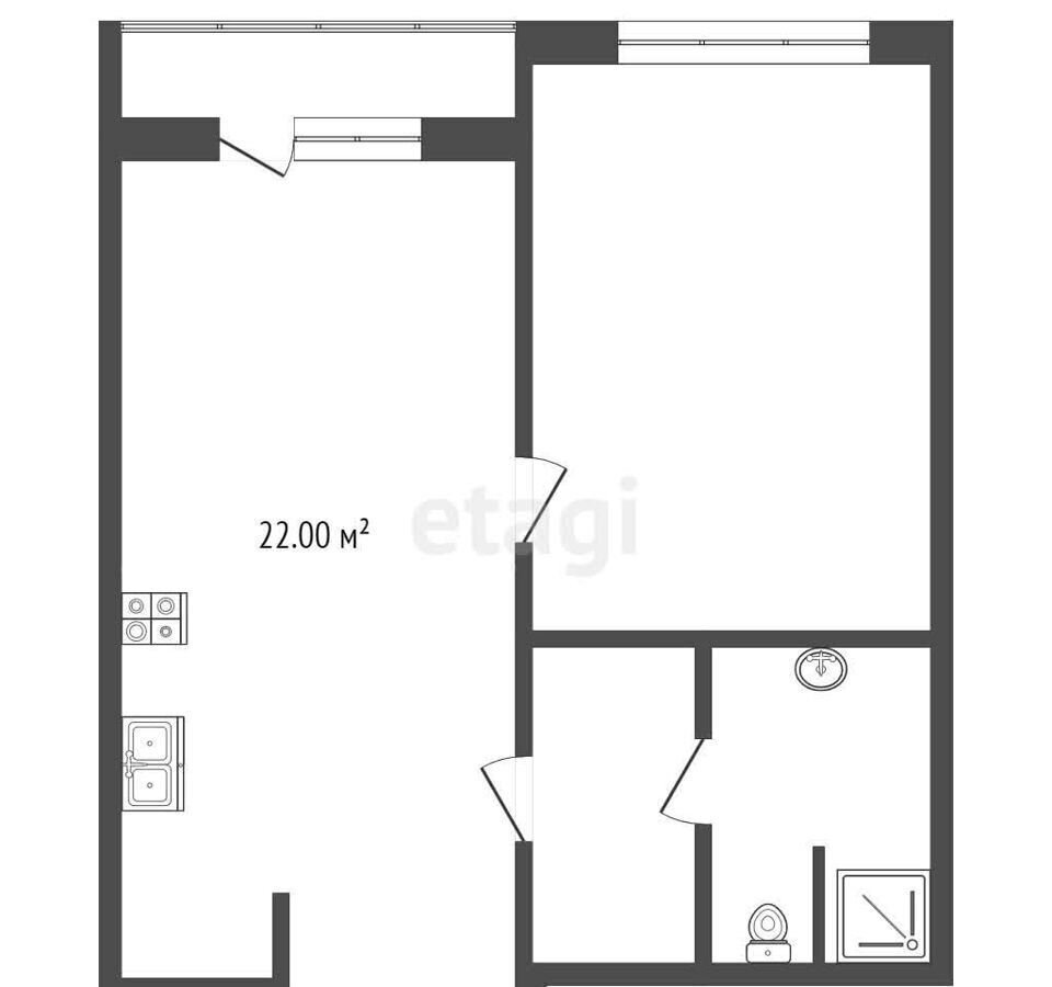 квартира г Тюмень р-н Центральный ул Газовиков 40 фото 24