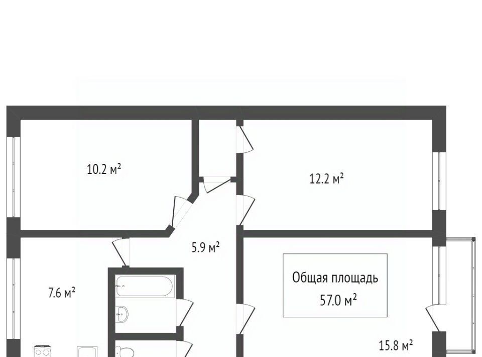 квартира г Новосибирск Заельцовская Пашино ул Новоуральская 1/1 фото 16