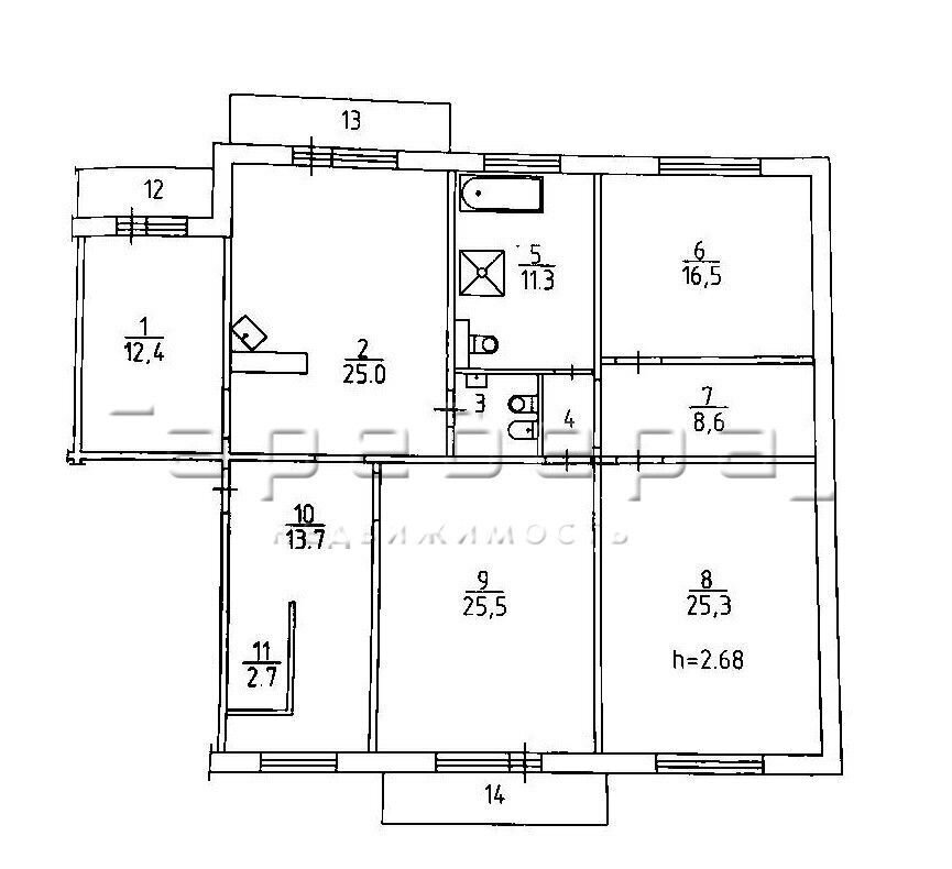 квартира г Красноярск р-н Октябрьский ул Академика Киренского 118а фото 25