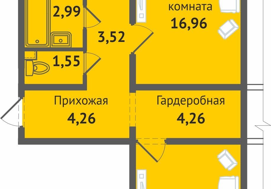 квартира г Чебоксары р-н Ленинский городской округ Чебоксары, 4-й микрорайон, поз 5 фото 1