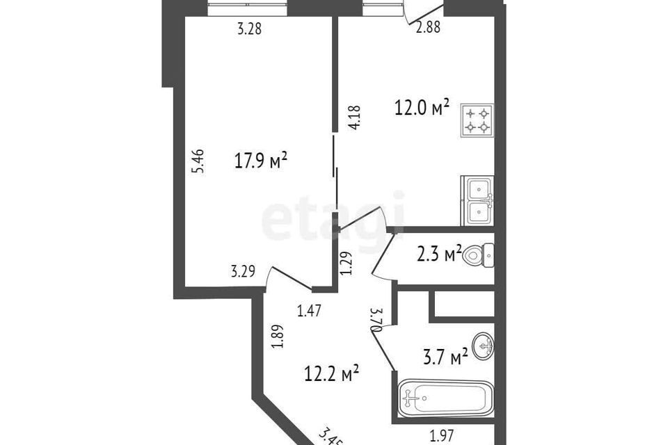 квартира г Санкт-Петербург пр-кт Гражданский 113к/3 Калининский район фото 10