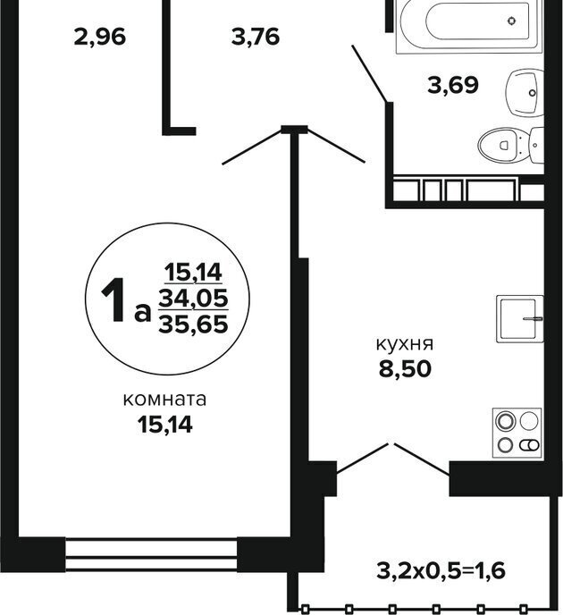 квартира г Краснодар р-н Прикубанский ул Российская 257/7 1 фото 1