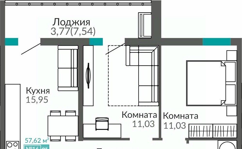 квартира г Симферополь р-н Киевский Крымская Роза Горизонты жилой комплекс фото 1