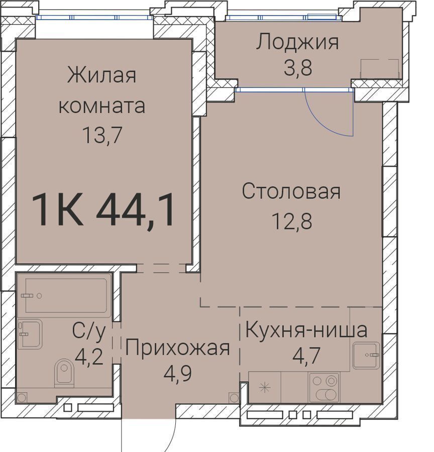 квартира г Новосибирск р-н Заельцовский Заельцовская ул Овражная 2а ЖК «Тайм Сквер» фото 1