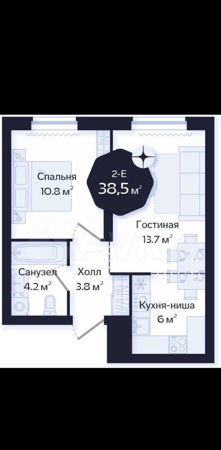 квартира г Тюмень р-н Центральный ул Новгородская 20 ЖК «Да. Квартал Централь» Центральный административный округ фото 1