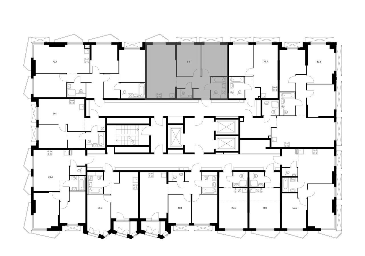 квартира г Москва метро Озерная ул Никулинская з/у 33 А/Б, корп. 4. 4 фото 2