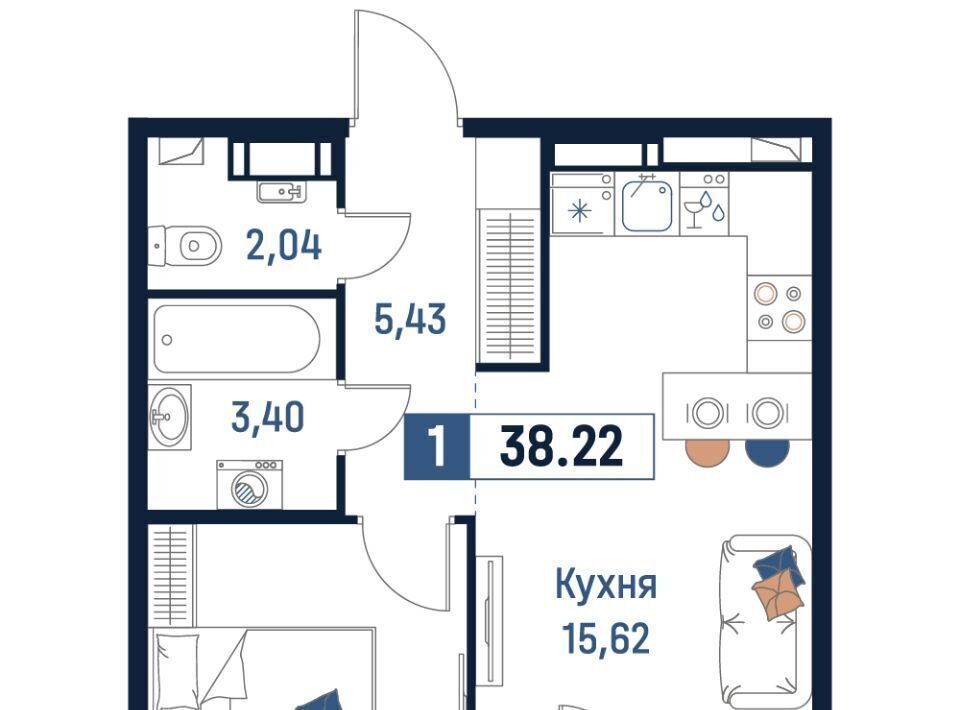 квартира р-н Всеволожский г Мурино Девяткино фото 1