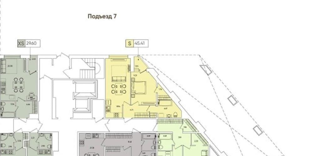 квартира г Санкт-Петербург метро Комендантский Проспект ул Планерная 87к/1 округ Юнтолово фото 2