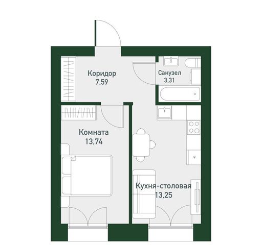 р-н Ленинский кв-л 45, стр. 1. 1 фото