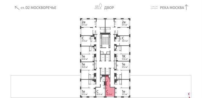 квартира г Москва метро Борисово ул Борисовские Пруды 1 ЖК «WAVE» муниципальный округ Москворечье-Сабурово фото 2