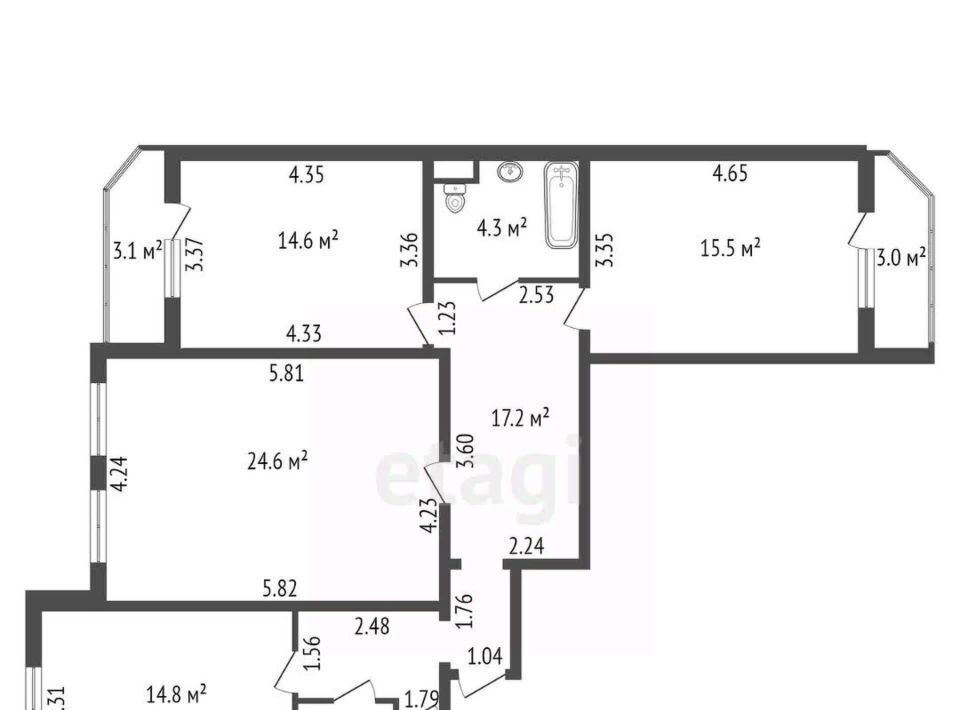 квартира г Санкт-Петербург ул Оптиков 52к/2б Беговая фото 35