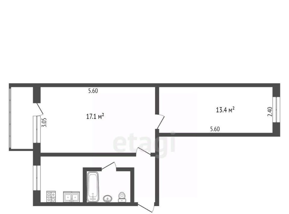 квартира г Сургут 9-10-й микрорайон ул Энергетиков 19 фото 23