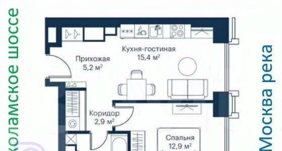 квартира г Москва метро Трикотажная Покровское-Стрешнево ЖК Сити Бэй Северо-Западный ао, Атлантик кв-л фото 2