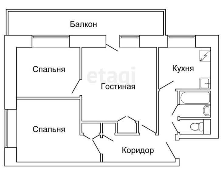 квартира г Казань р-н Приволжский ул Рауиса Гареева 107 Проспект Победы фото 16