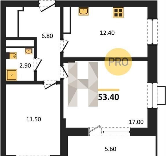 квартира г Воронеж р-н Железнодорожный ул Остужева 52/5 ЖК «Ключи CLUB» фото 1