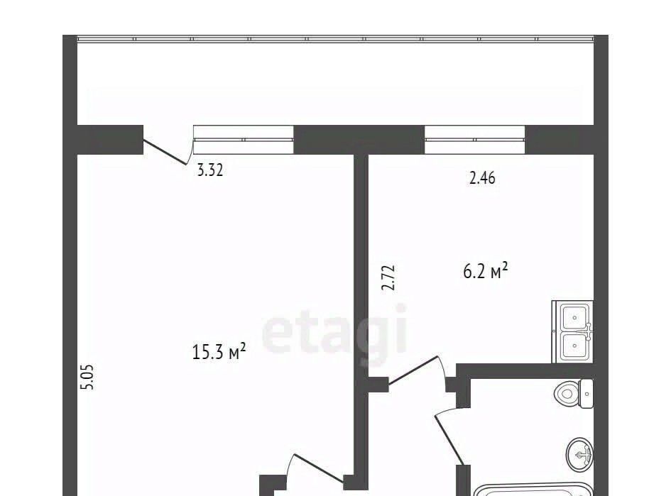 квартира г Набережные Челны р-н Комсомольский ЗЯБ ул им Комарова 33 фото 13