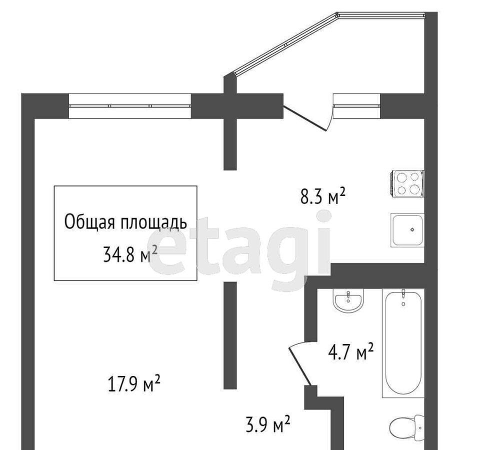 квартира г Новосибирск р-н Кировский ул Николая Сотникова 2 фото 12