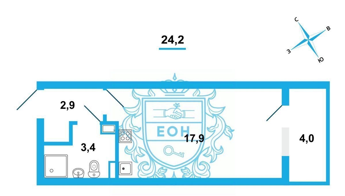 квартира г Санкт-Петербург ул Орбитальная 9к/1 Звездная фото 13