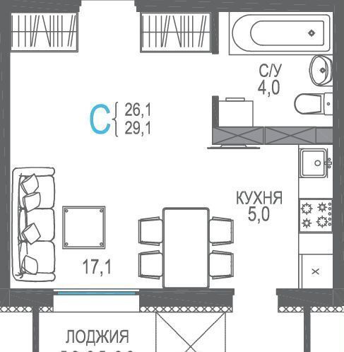 квартира г Евпатория пр-кт им.В.И.Ленина 66б фото 1