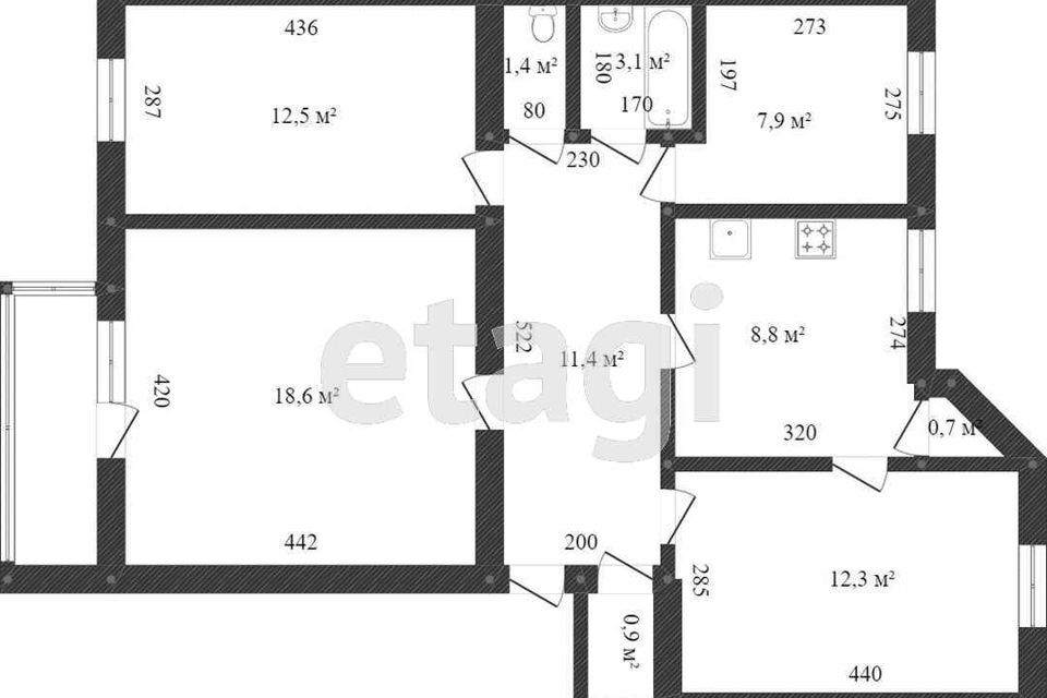 квартира г Ишим ул Цветочная 2 Ишимский район фото 1