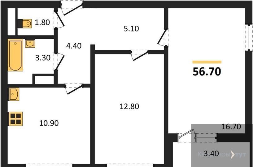 квартира г Воронеж р-н Центральный ул Шишкова 140б ЖК «‎Яблоневые Сады» фото 1