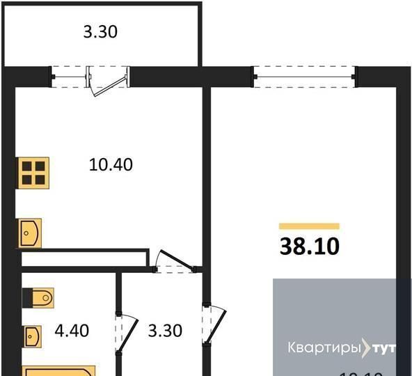 квартира г Воронеж р-н Коминтерновский Подгорное ул Серафима Саровского 179а ЖК «Новое Подгорное» фото 1