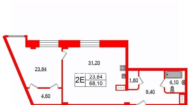 квартира г Санкт-Петербург метро Удельная ш Фермское 32 округ Коломяги фото 2