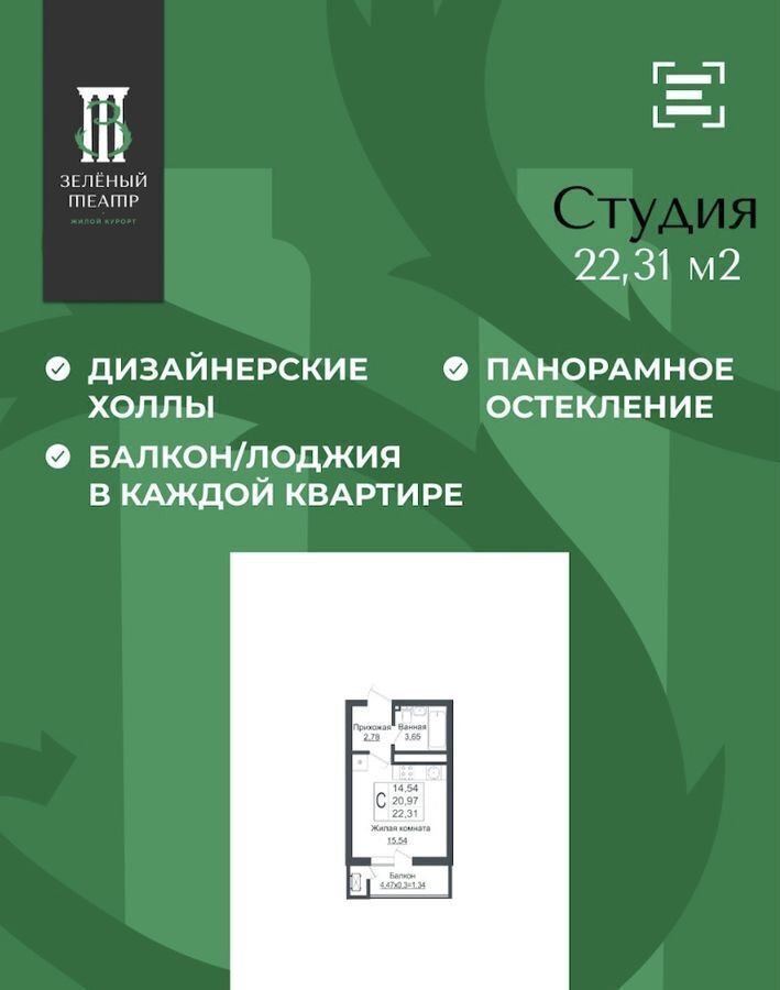 квартира г Краснодар р-н Прикубанский ул Западный Обход 39/1 ЖК Зелёный театр фото 4