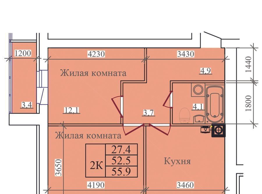 квартира г Иваново р-н Ленинский Олимпийский жилой комплекс фото 1