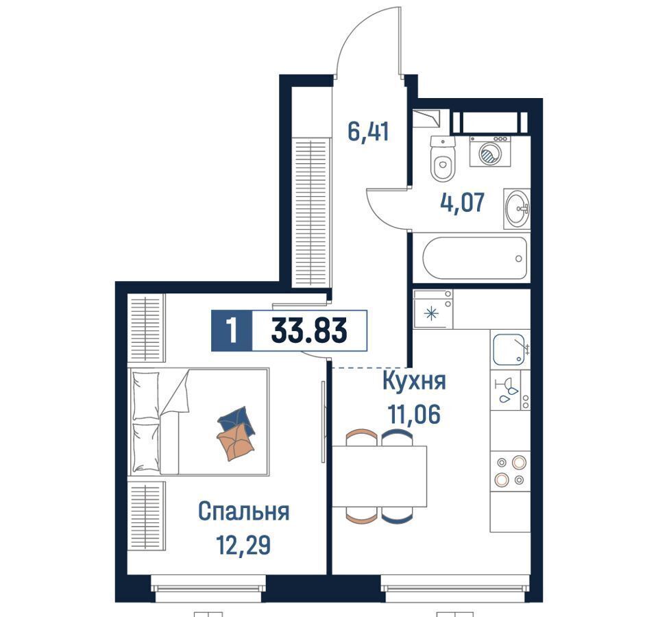 квартира р-н Всеволожский г Мурино ул Романовская 6 Девяткино, коп. 1 фото 1